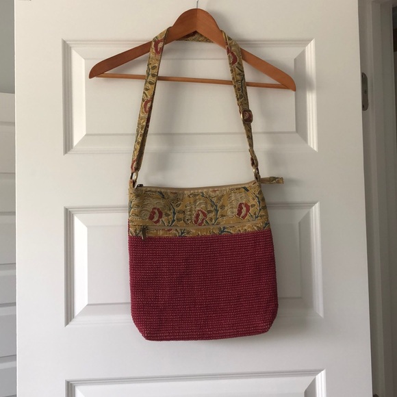 Green Jute Handbags - Green Jute Cross Body Bag